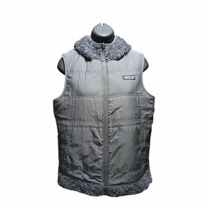 Patagonia Women’s Reversible Sherpa Trim Puffer Vest Gray Size S - JC546